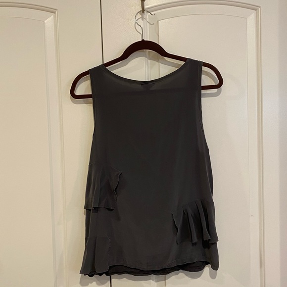 J. Crew Ruffle Gray Tank - Picture 2 of 2